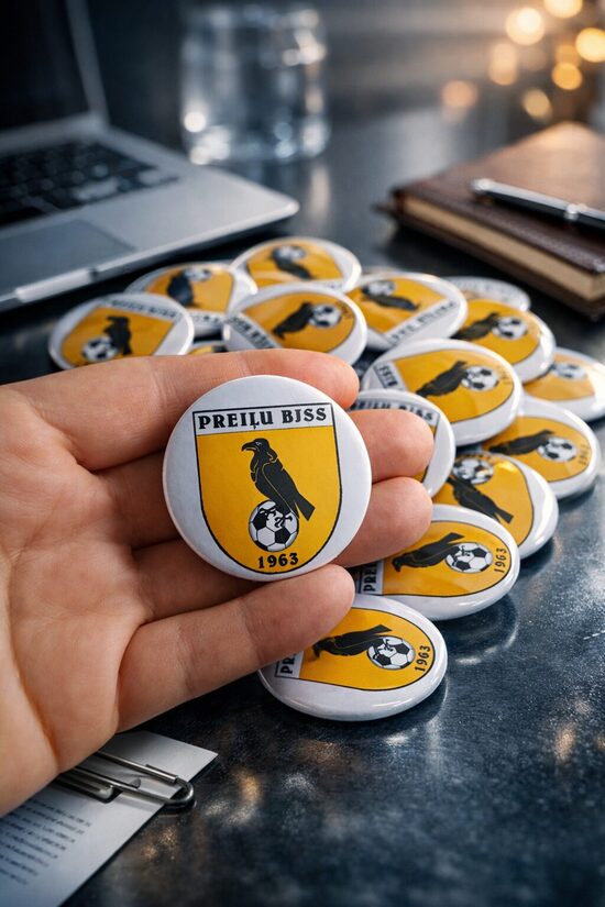 Nozīmītes ar vienādu apdruku 